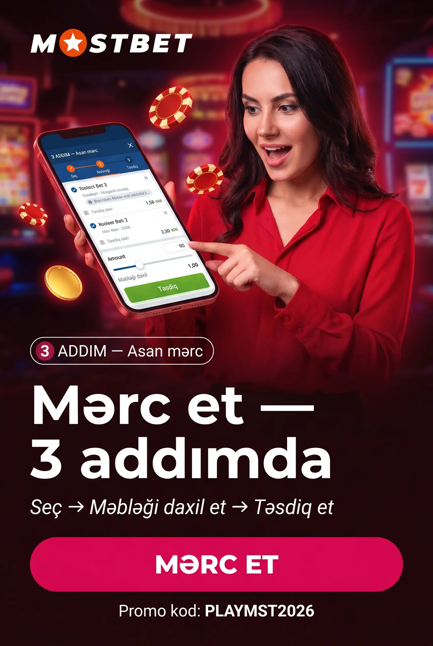 Tətbiqdə Mərc Kupon Tərtib Et
