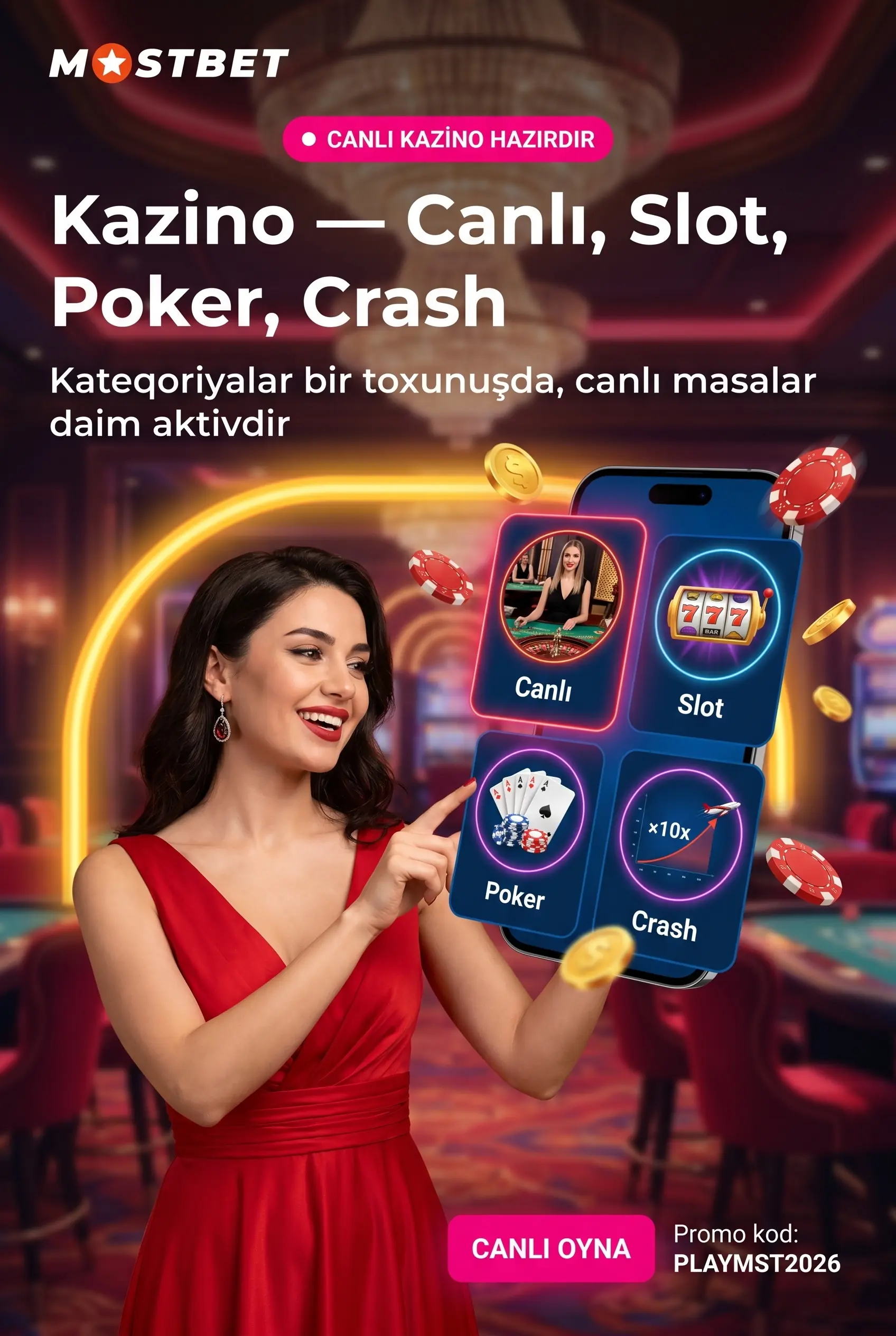 Tətbiqdə Casino Bölməsi