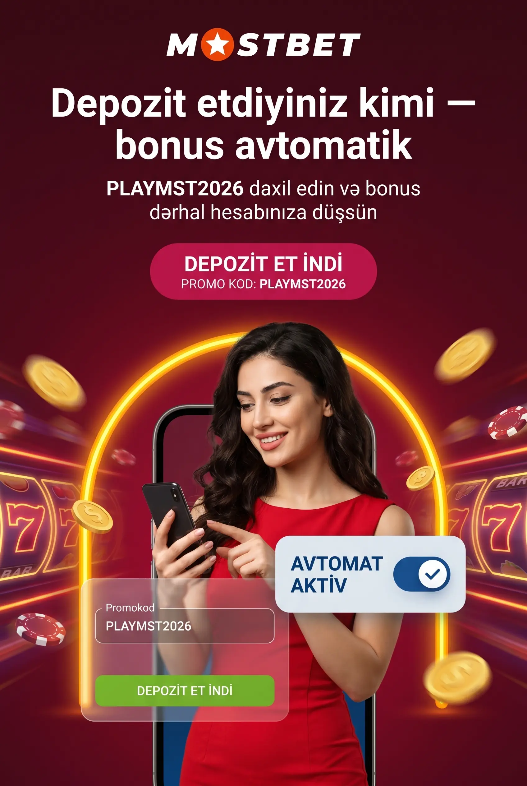 İlk depozit üçün xoş gəldin bonusu